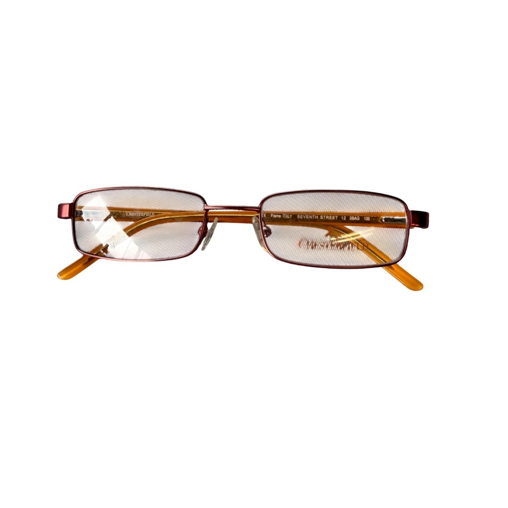 Chesterfield Seventh Street Eyeglasses Women 135 Burgundy Amber Frame Only Italy